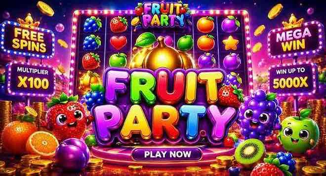 Fruit Party LOTTOWIN Vibrant Wins with Cluster Payout Action